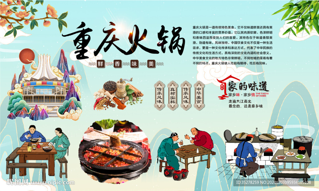 重庆火锅背景