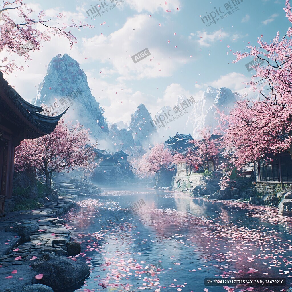 古风场景春暖花开