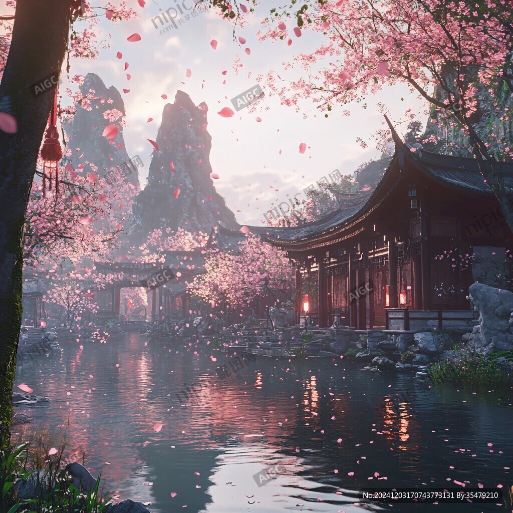 古风场景春暖花开