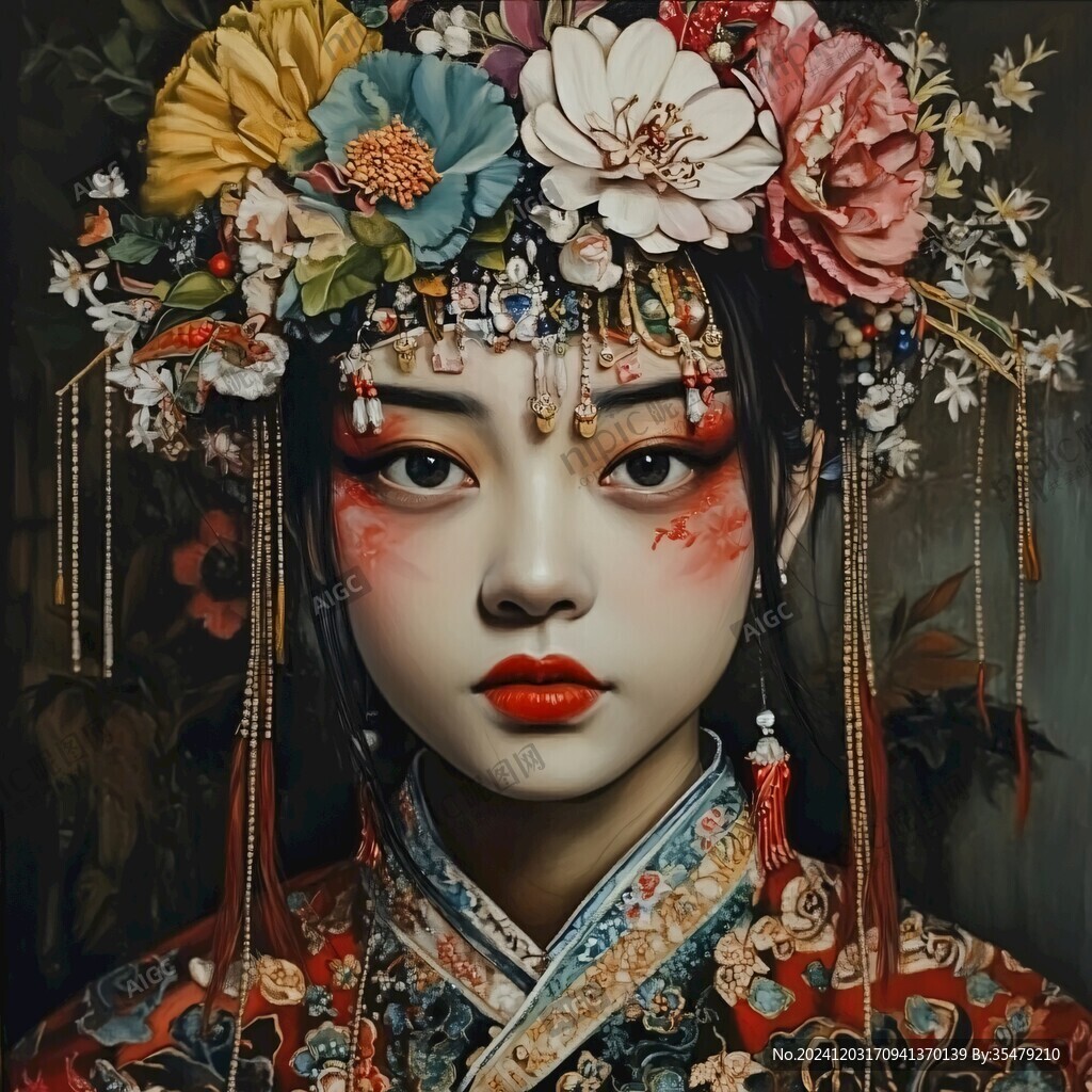 半面妆人物