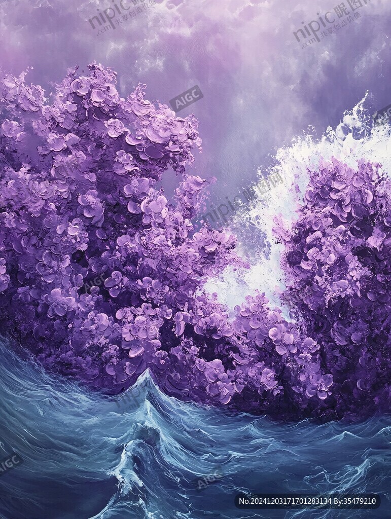 紫色花卉海洋
