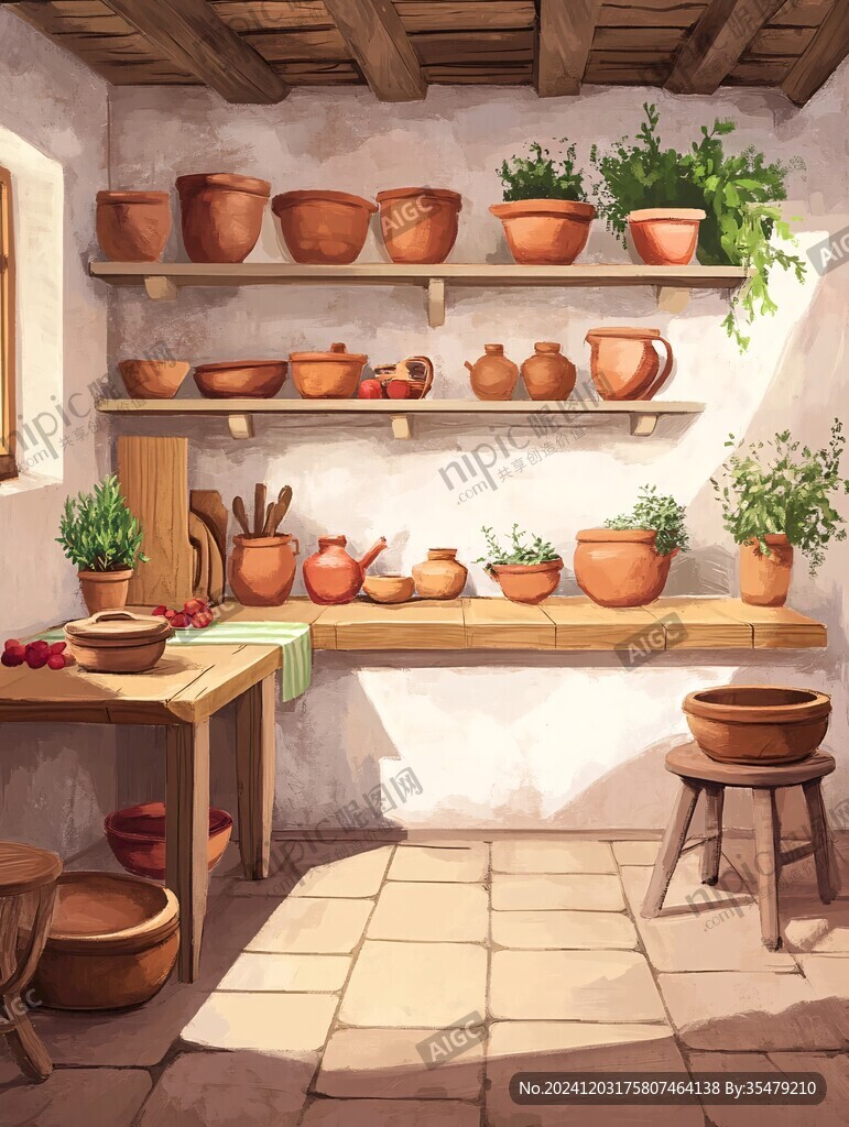 古代花盆店