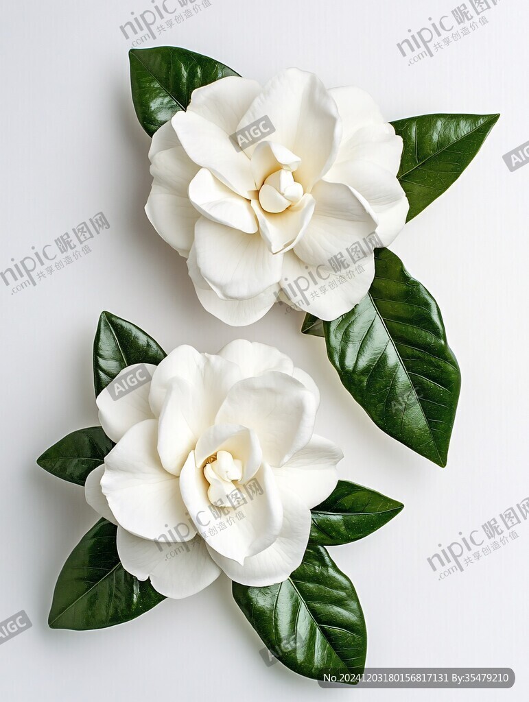 写实喷绘茉莉花