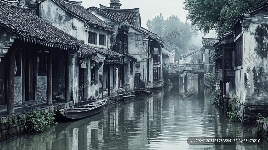 高清乌镇风光背景