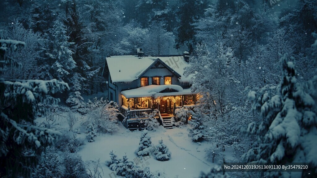 高清唯美雪夜