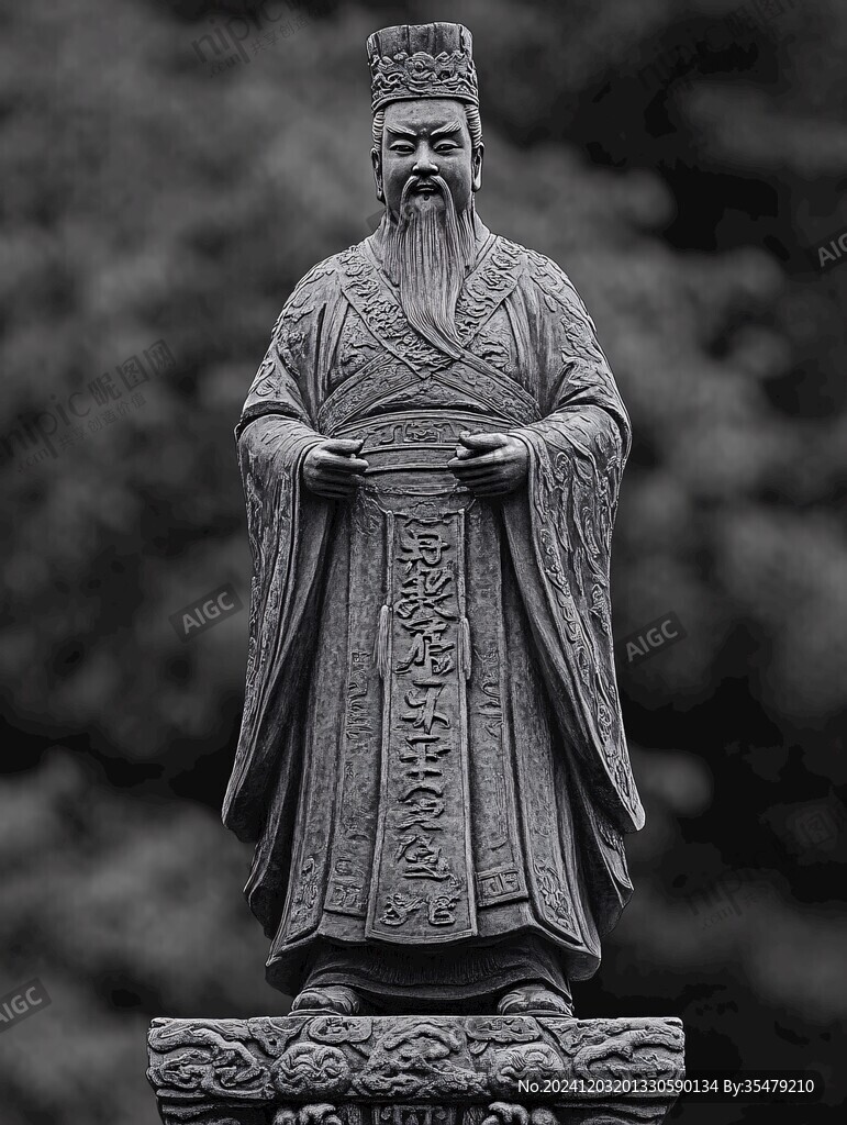 文臣立像