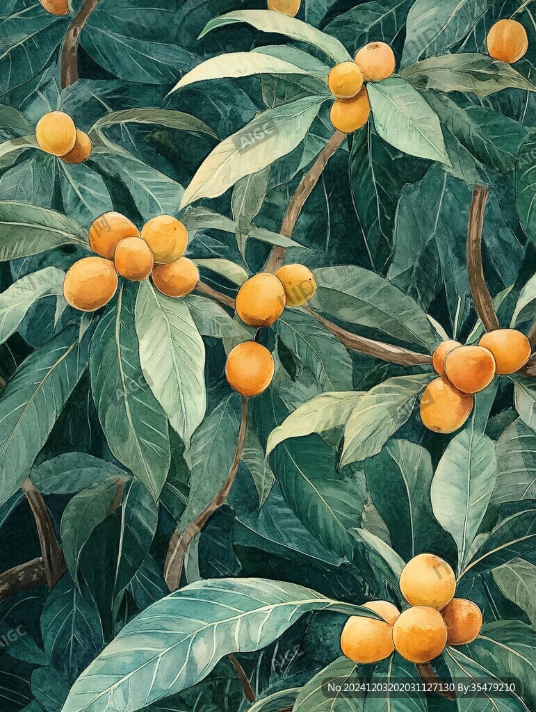 黄皮树插画
