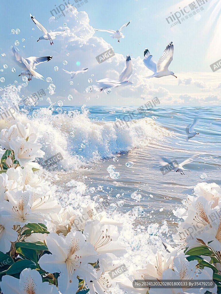 大海飞鸟海燕起航归航