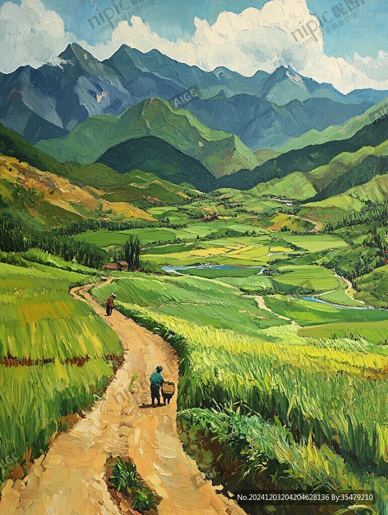 高清农耕插画
