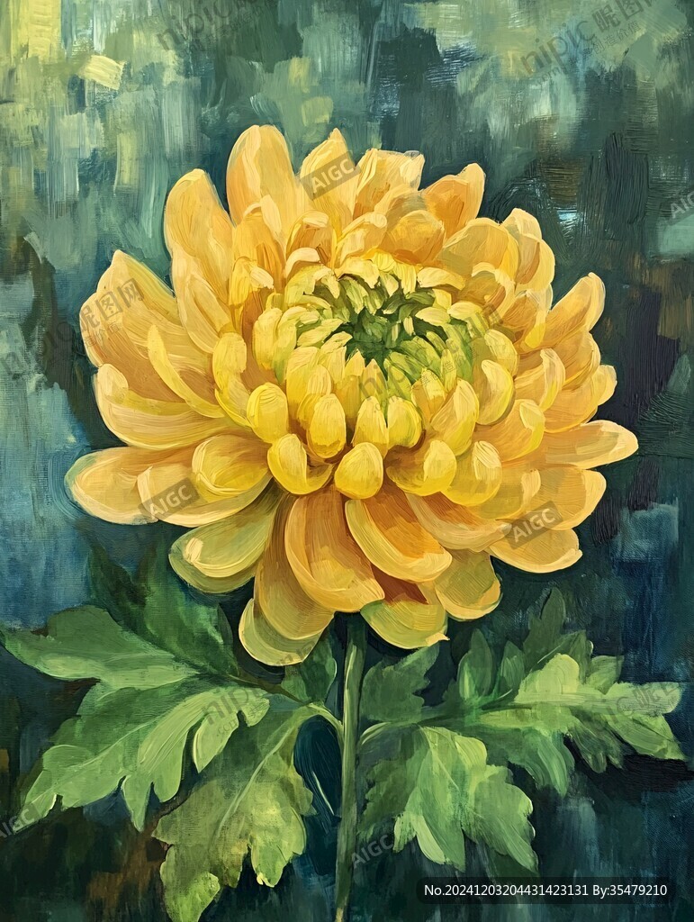 大丽花油画