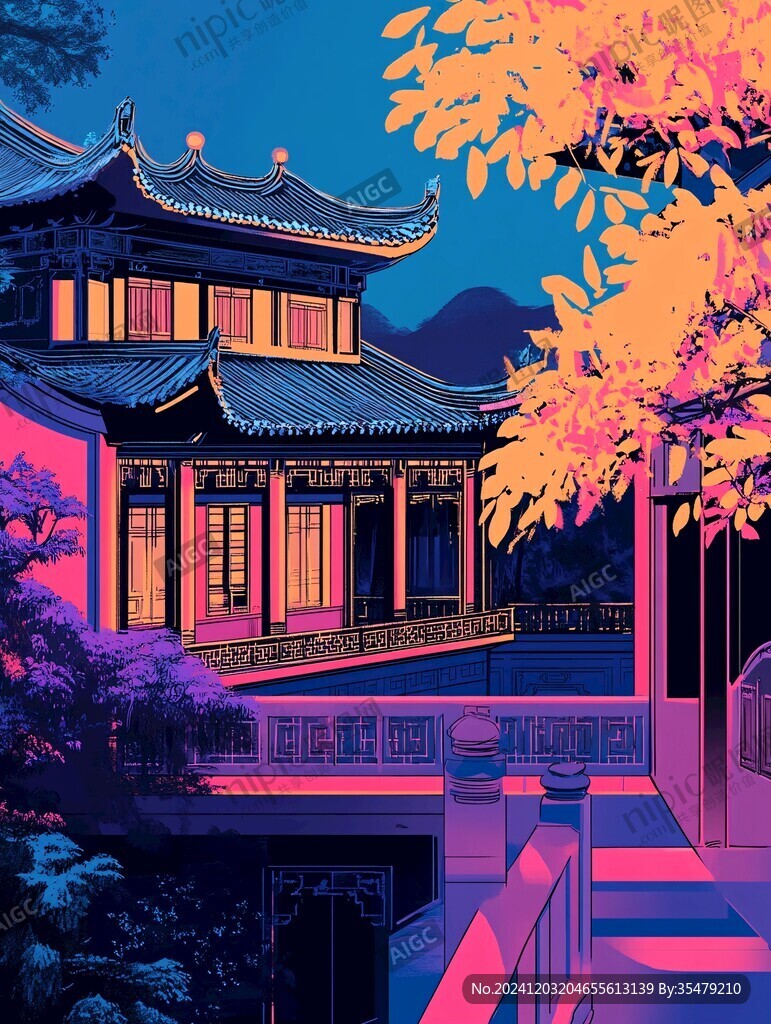 天一阁插画