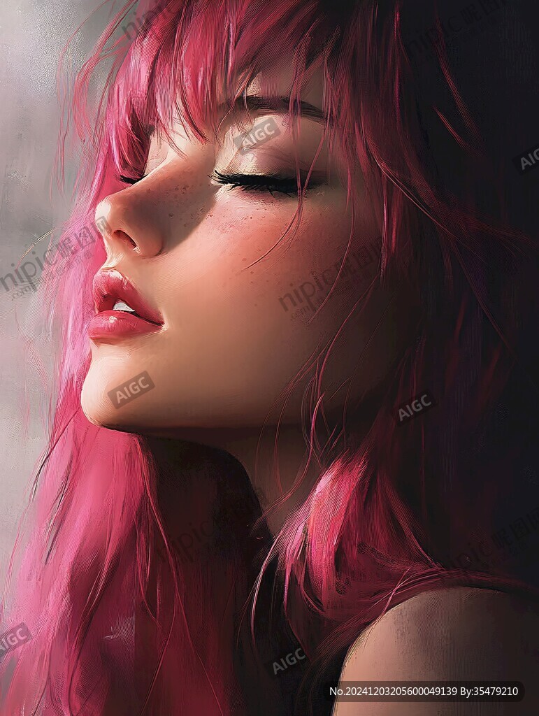 粉色头发少女