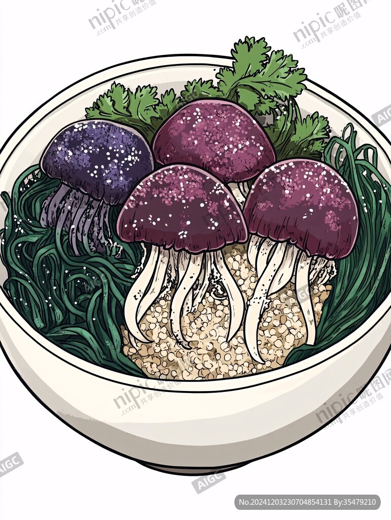 凉拌米线插画