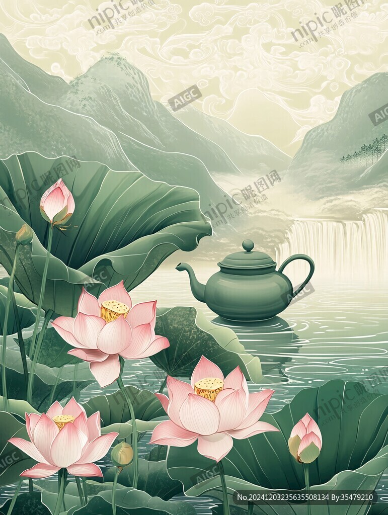 3d荷花背景