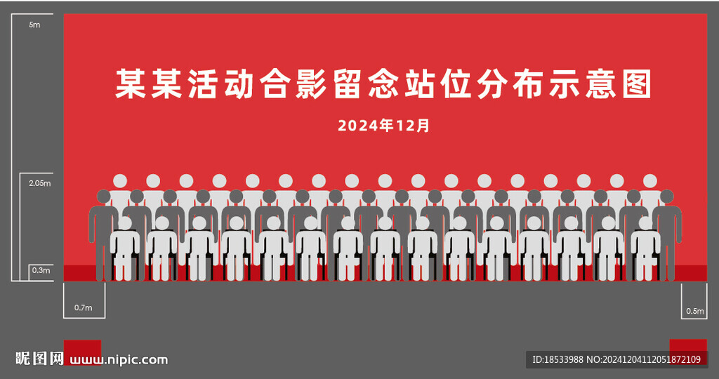 舞台合影站位示意图
