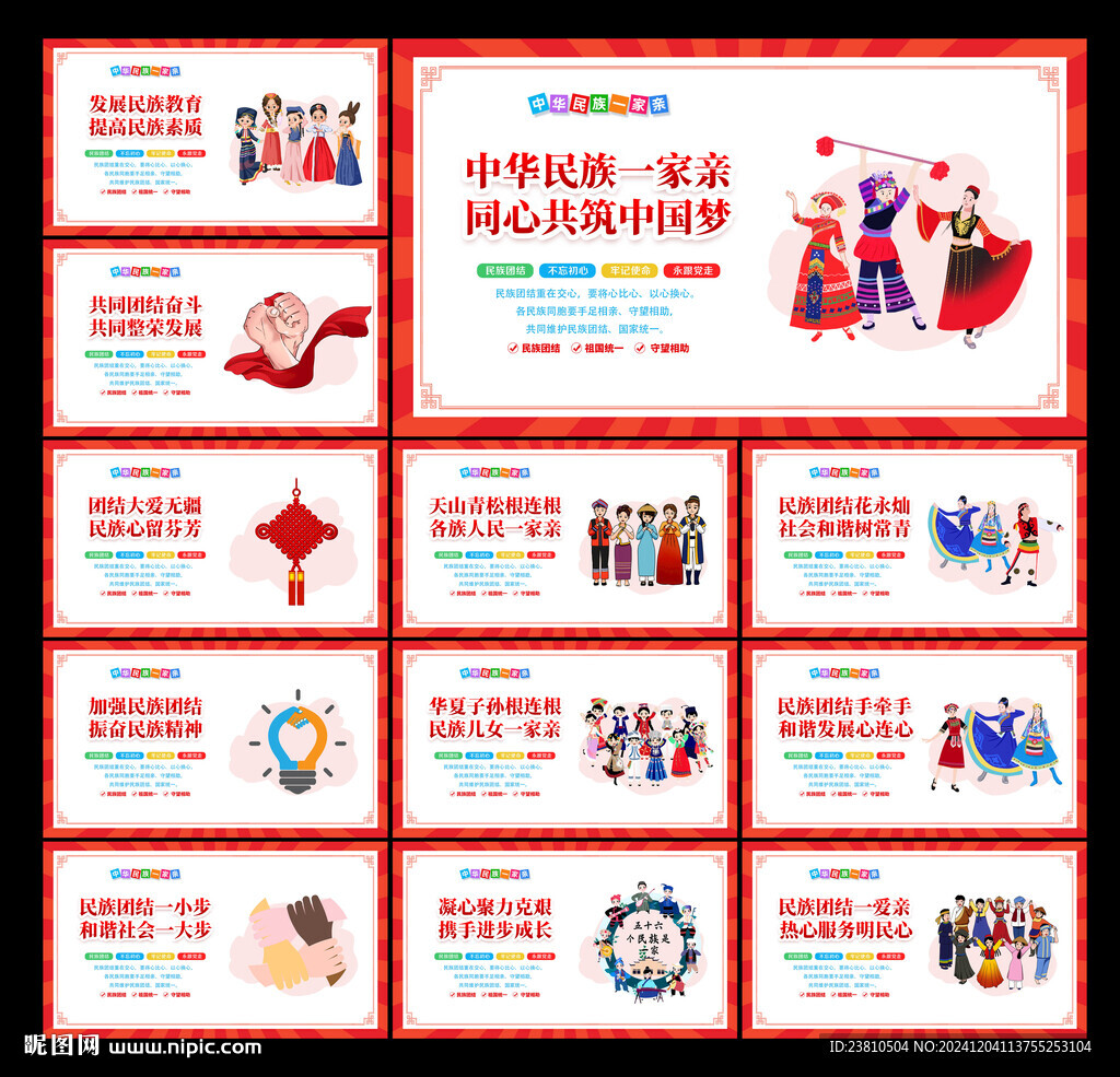 民族团结宣传文化展板