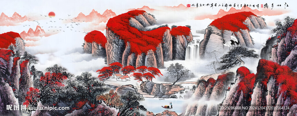 鸿运当头国画