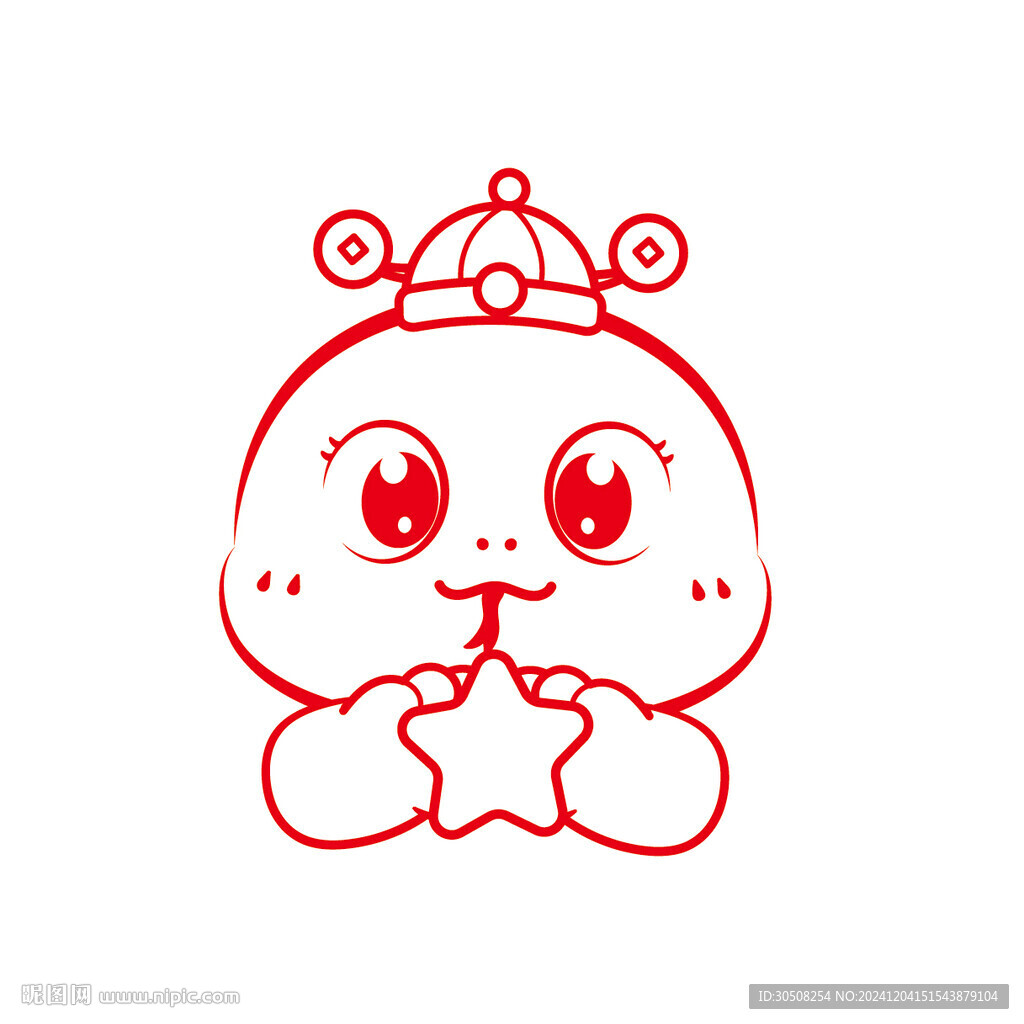 蛇宝宝手绘