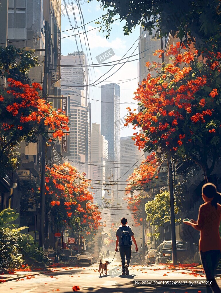 火焰花树下
