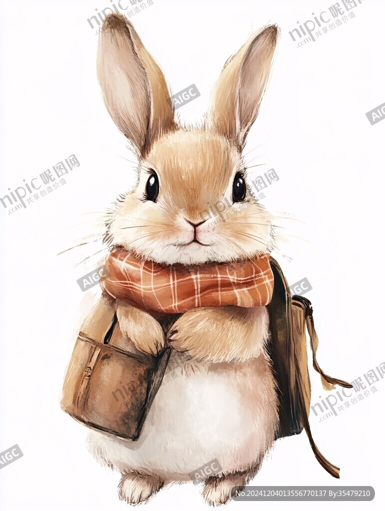 侏儒兔插画