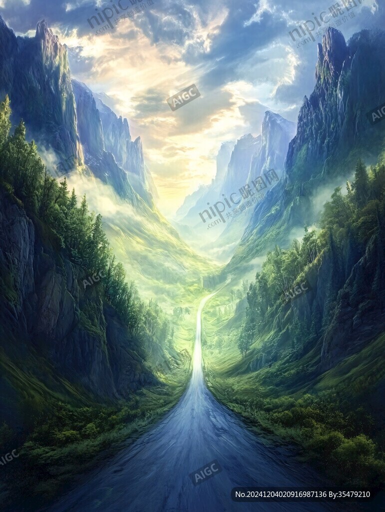 大路透视背景