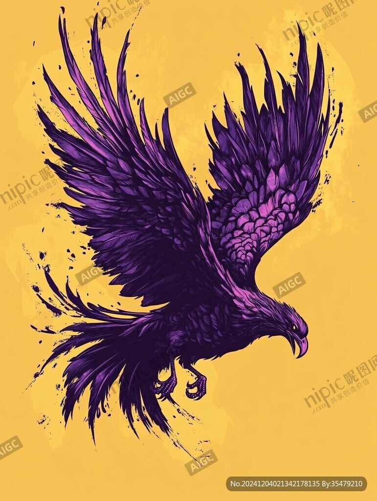 雄鹰装饰插画
