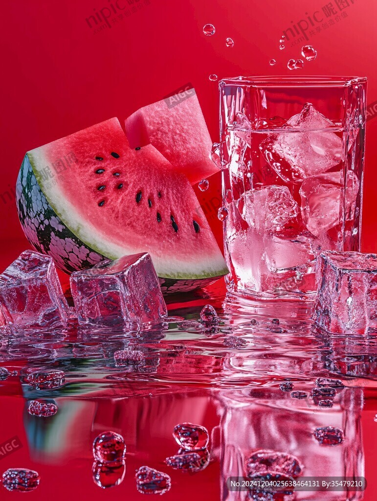 夏至冰块水果