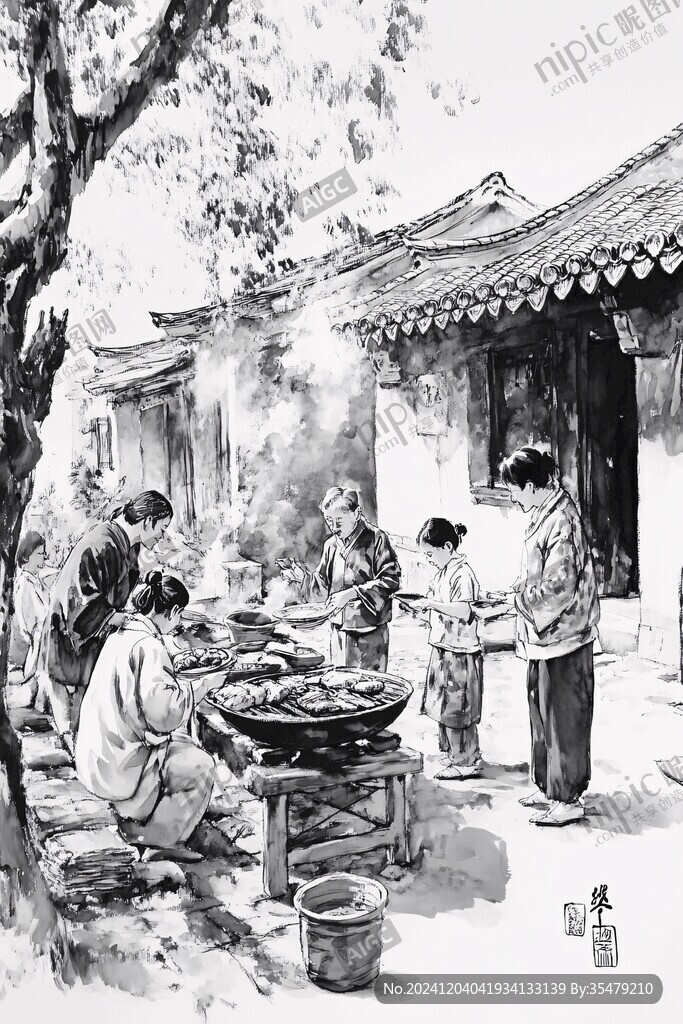 杭帮菜手绘插画