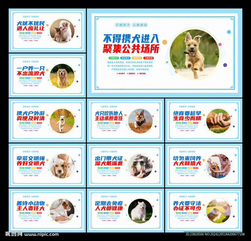 文明养犬文化宣传展板