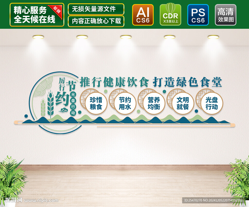 食堂标语文化墙