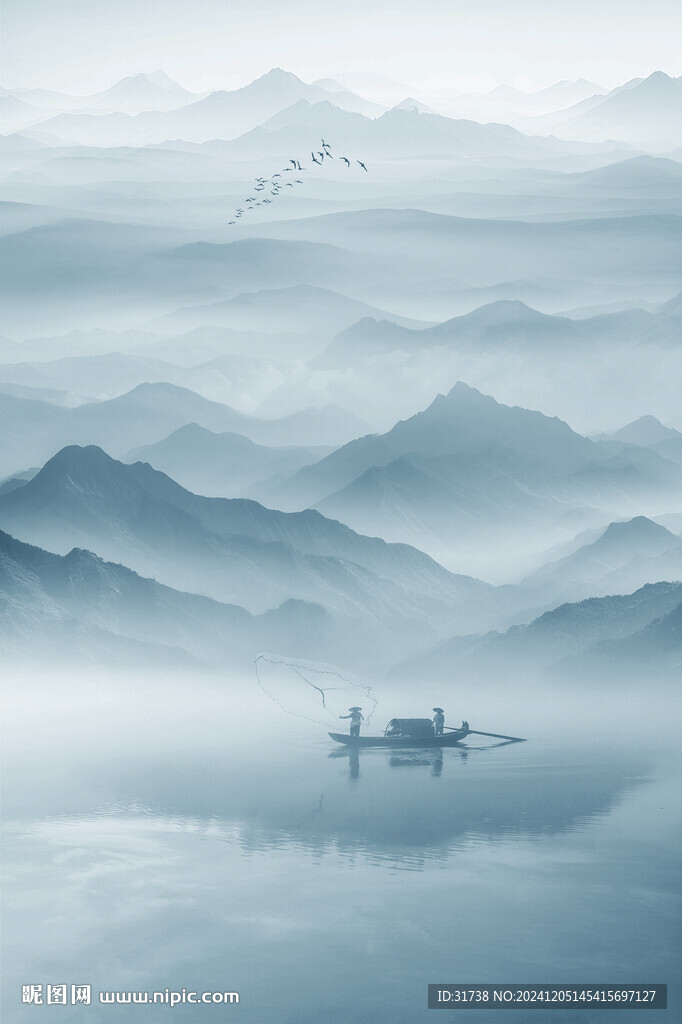 玄关水墨画壁画