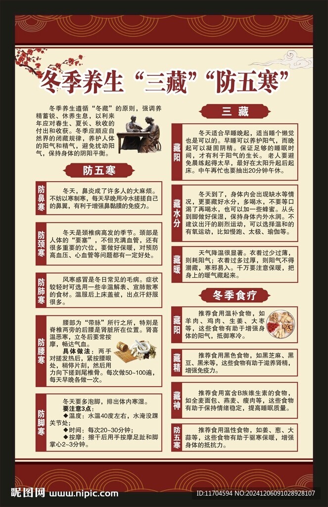 冬季中医养生海报