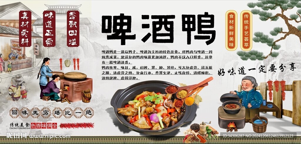 啤酒鸭背景墙