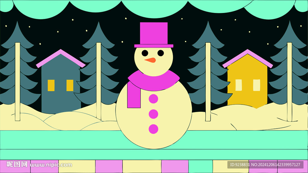 雪人插画