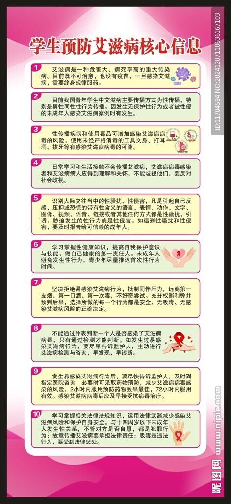 世界艾滋病日展架