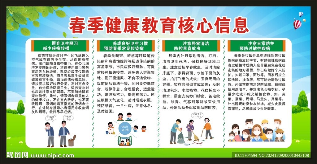 春季健康教育宣传栏