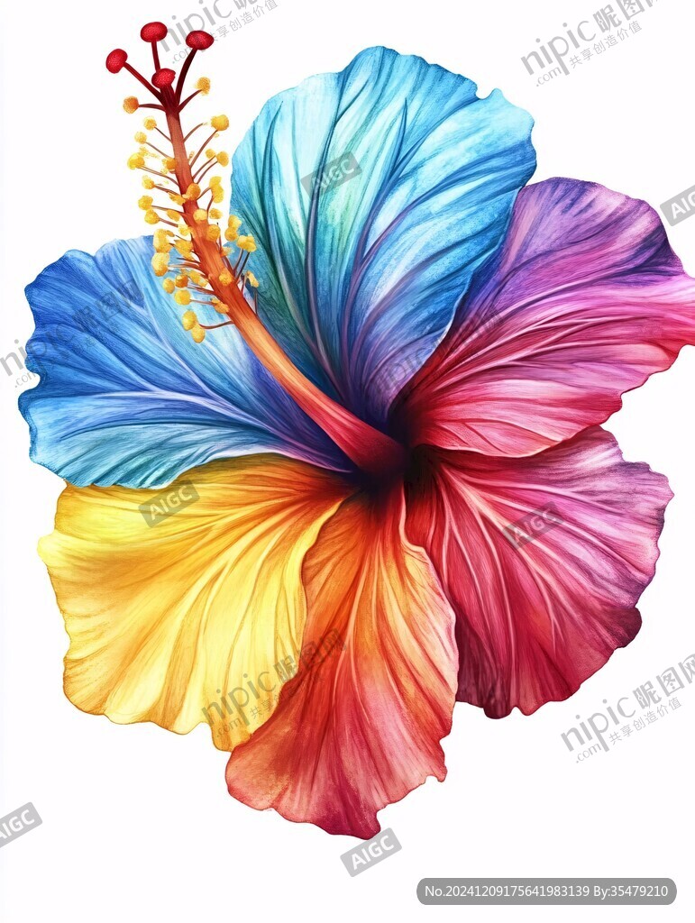 彩色怪兽花朵设计素材