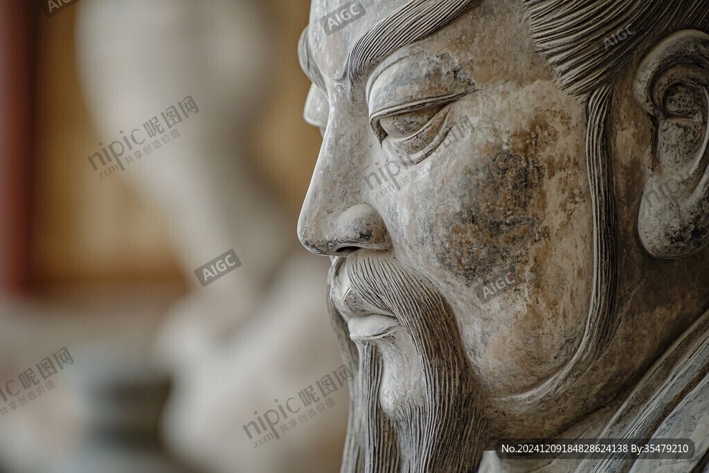 陶泥人像细节