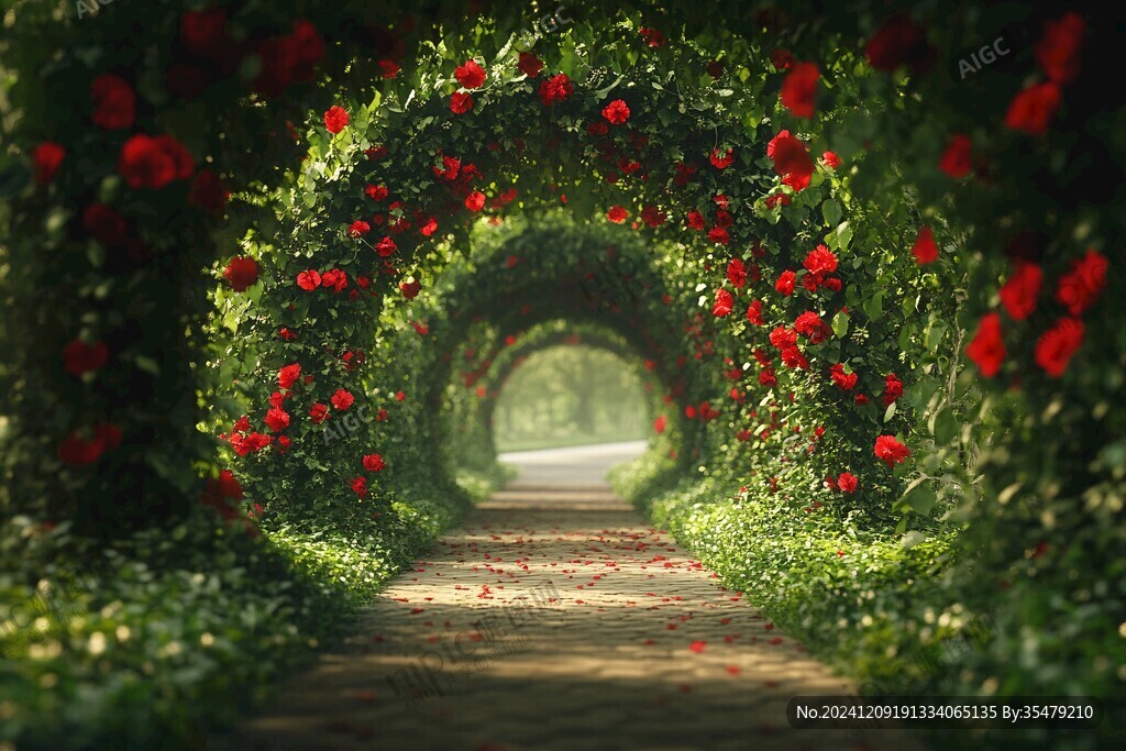 花拱门通道