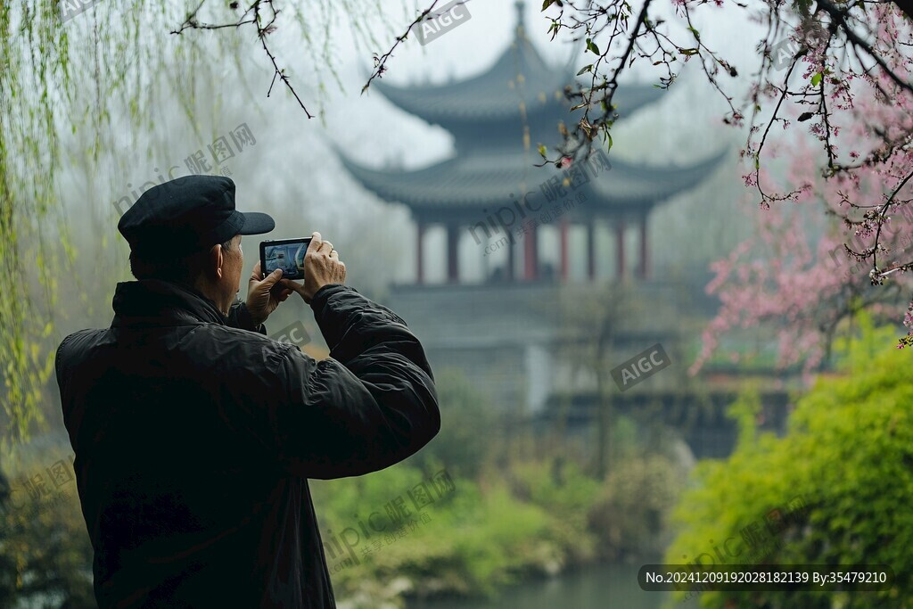 看梅花的人