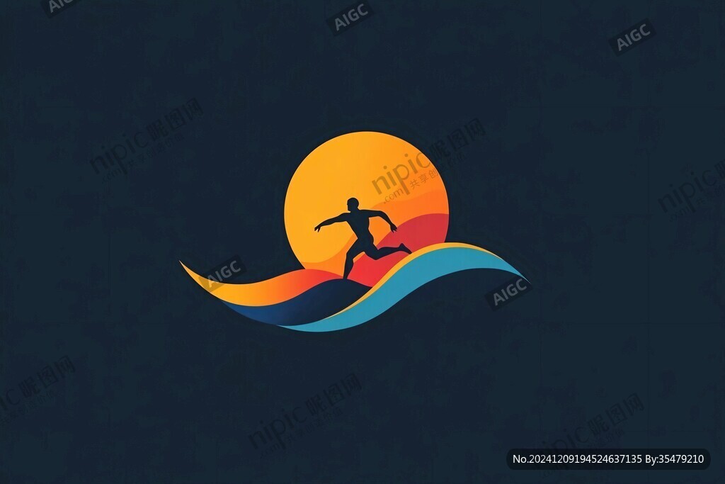 海上冲浪logo