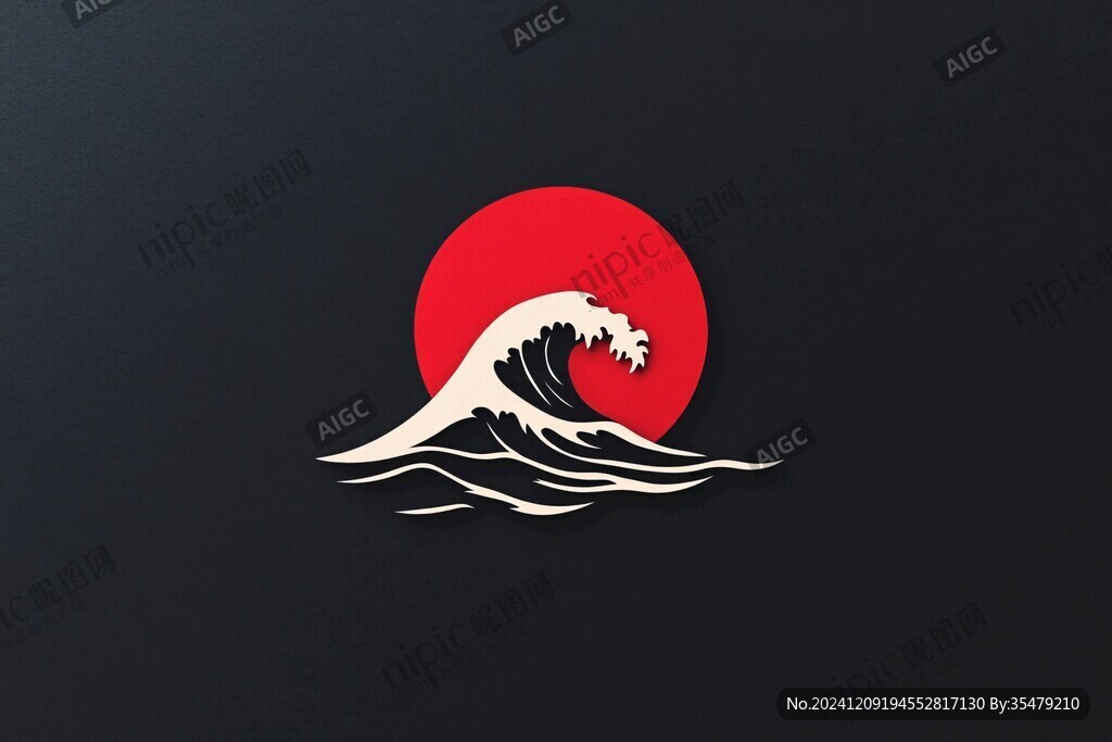 日式海浪logo