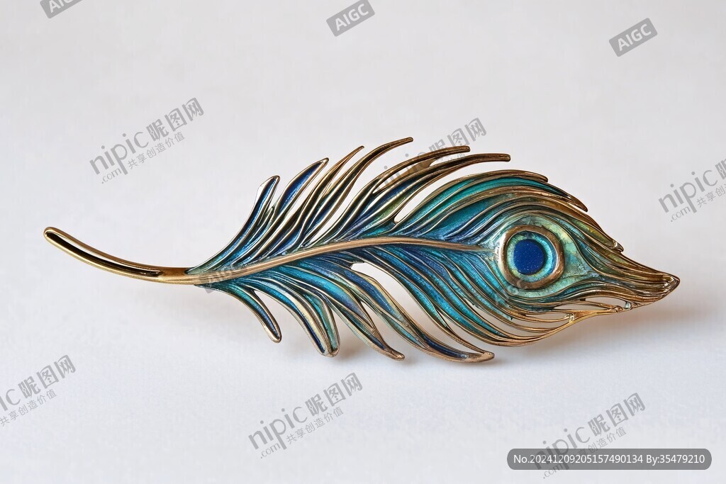 双鱼烧蓝头簪