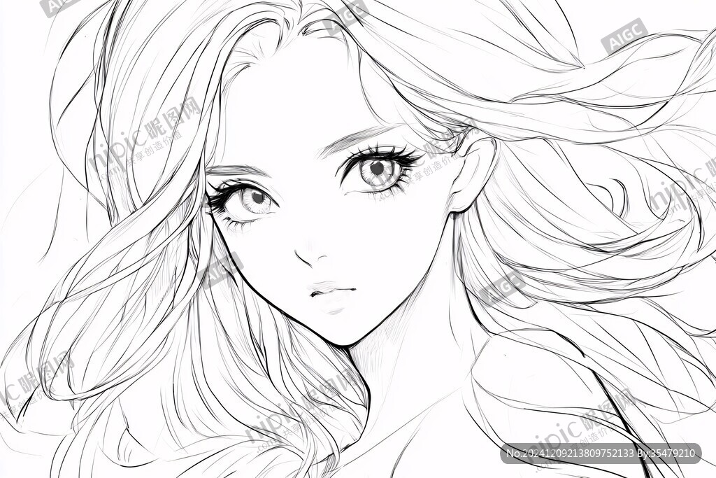 美少女线稿