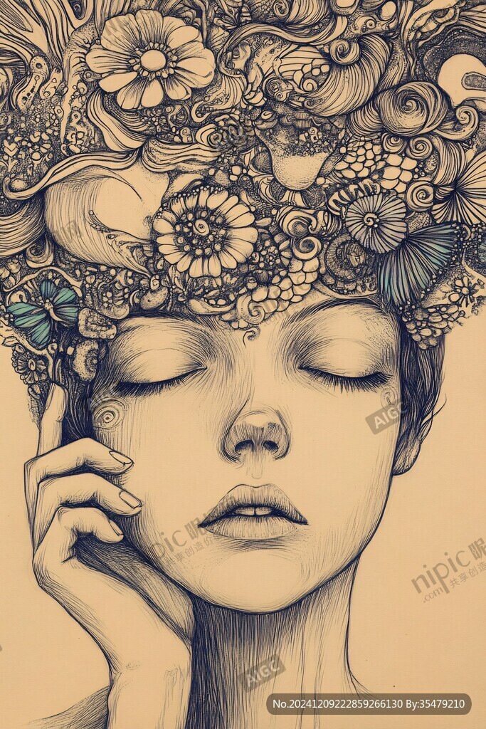 手绘插画创意画