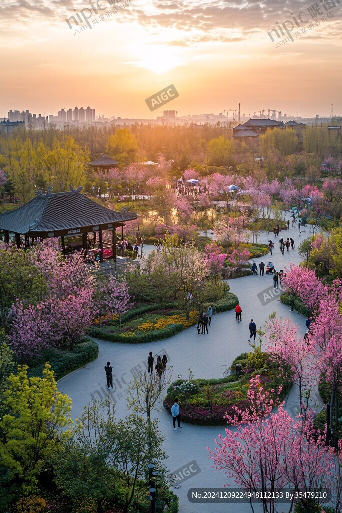 落日桃花园