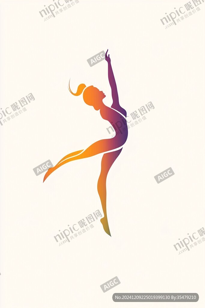 舞蹈人物舞者logo