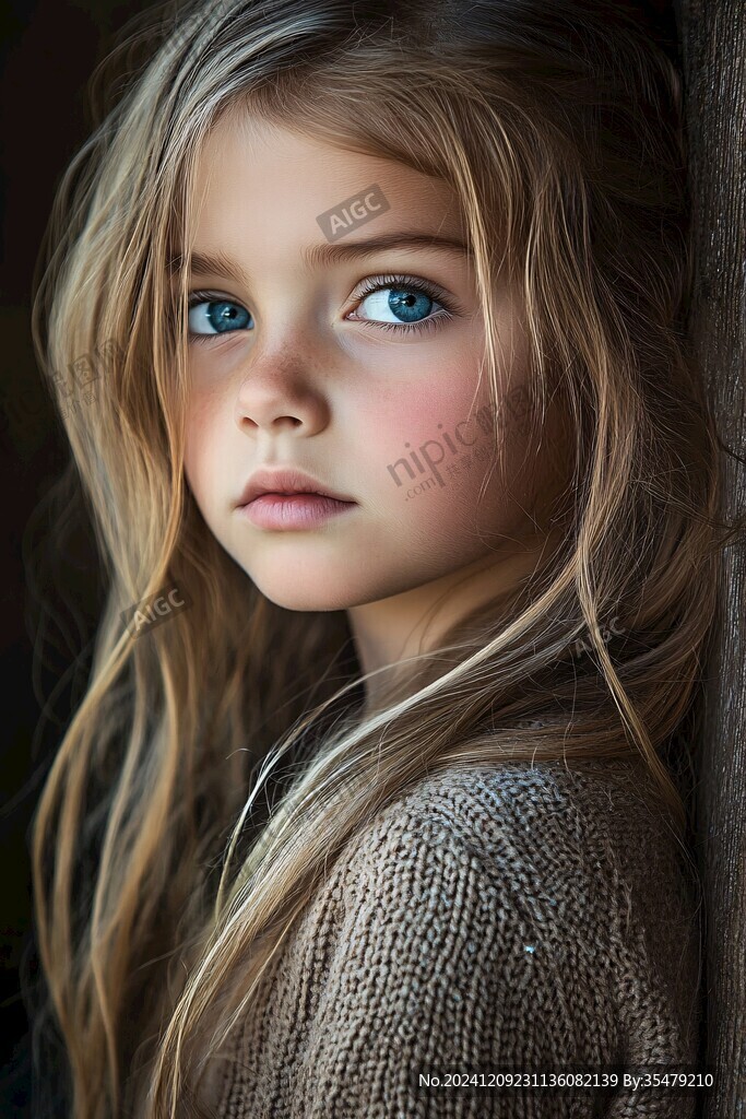 怡然自得的小女孩壁纸