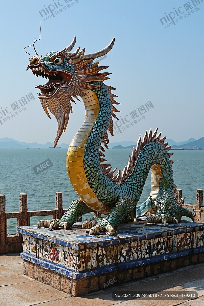 水上龙雕塑