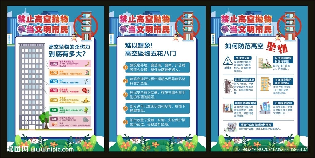 高空抛物海报